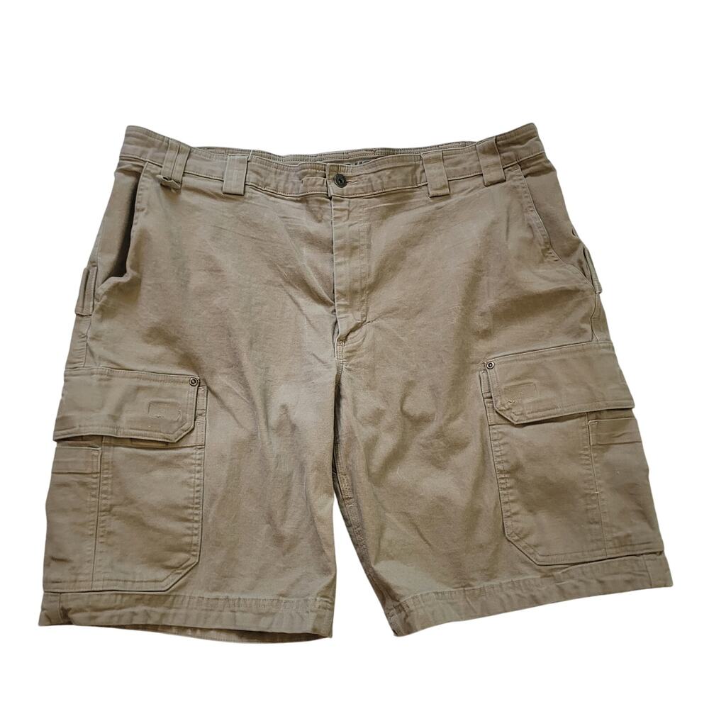 Duluth Trading Co Size 44 Cargo Shorts Men DuluthFlex Fire Hose Khaki Relaxed